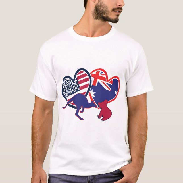 T-shirt Australie USA Kangaroo Koala (Devant)