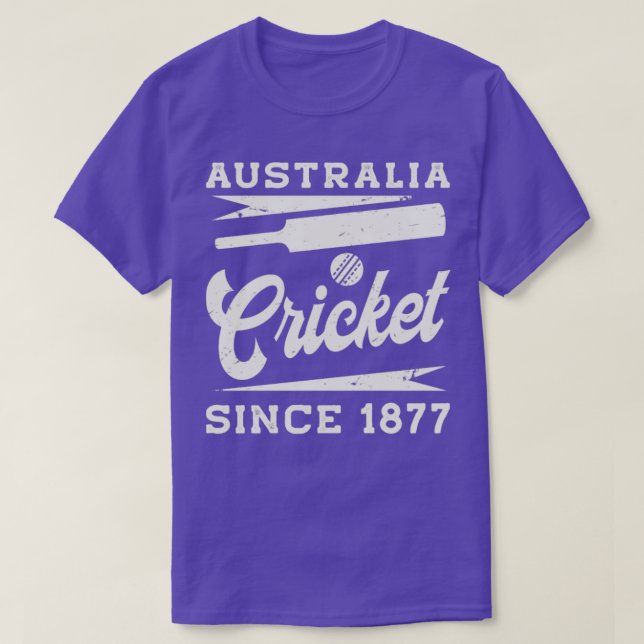 T-shirt Australie vintage Cricket depuis 1877 (Design devant)