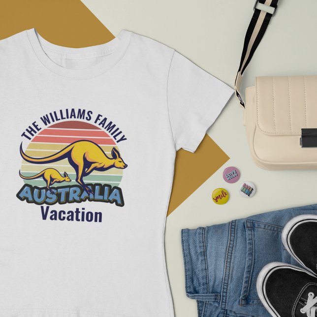 T-shirt Australie Voyage Kangaroo Sunset Custom Femmes (Créateur téléchargé)