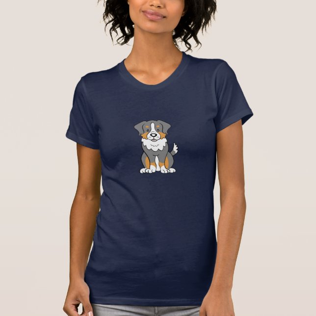 T-shirt australien de berger de chien mignon de (Devant)
