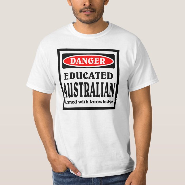 T-shirt Australien éduqué. (Devant)