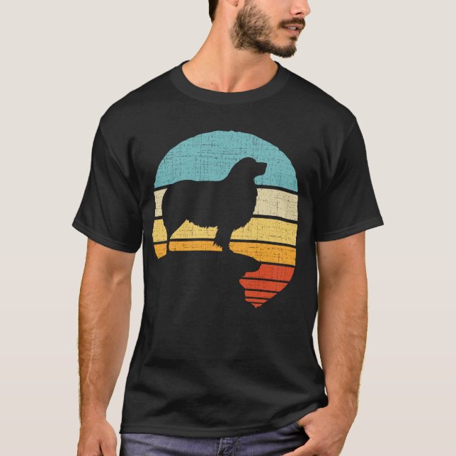 T-shirt Australien Shepherd Retro les années 70 Aussie Dog (Devant)
