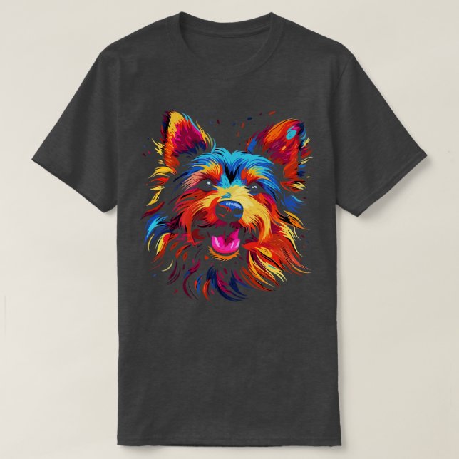 T-shirt Australien Terrier souriant (Design devant)