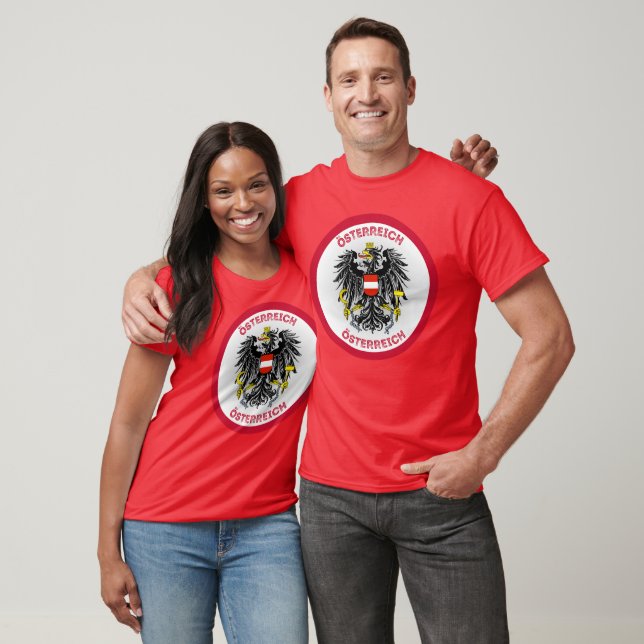 T-shirt Austria Coat of Arms Circle Shape  (Unisexe)