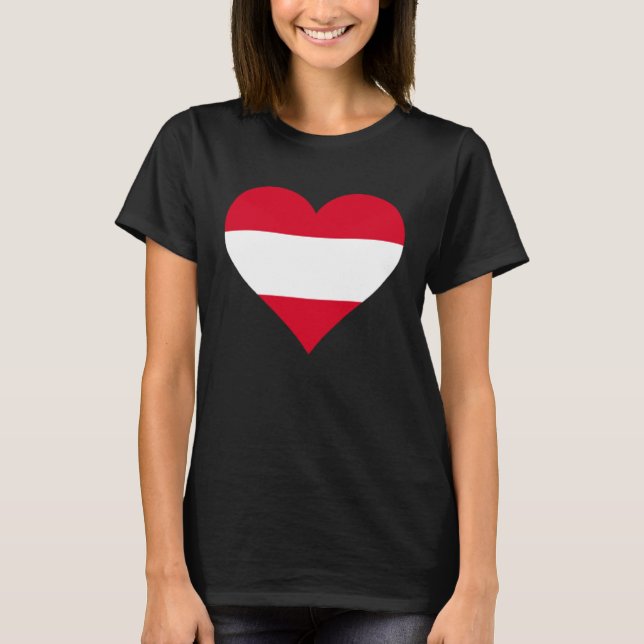 T-shirt Austria Flag Heart Austria Gifts Love Austria (Devant)
