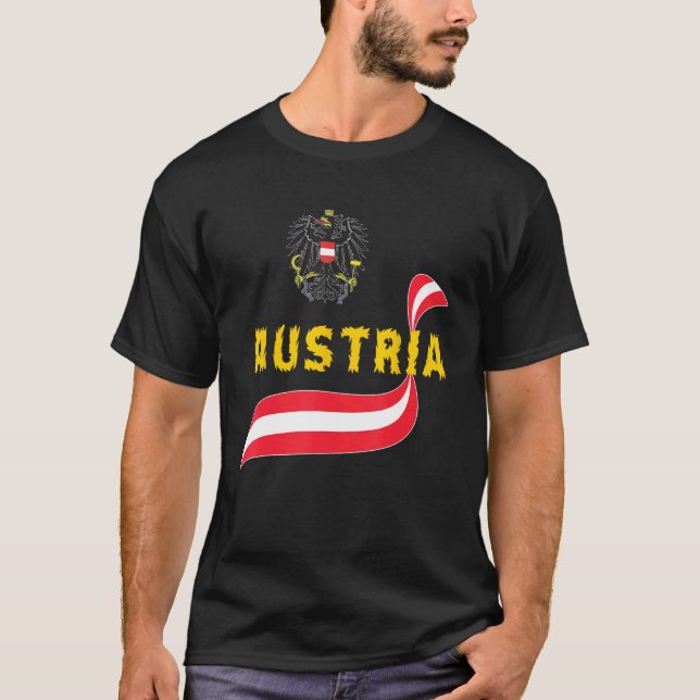 T-shirt Austria,Flag of Austria,Austria Flag._1 (Devant)