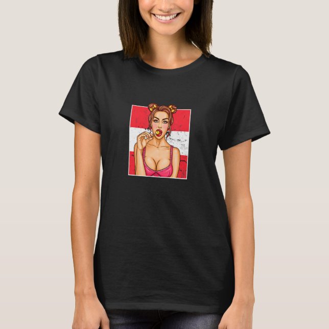 T-shirt Austria For Girl Austrian Flag For Women Austria (Devant)