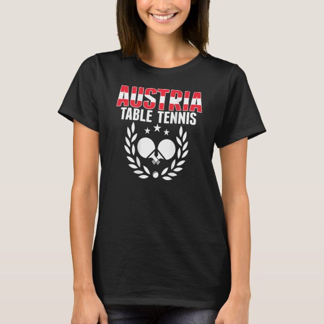 T-shirt Austria Ping Pong     Austrian Table Tennis Suppor (Devant)