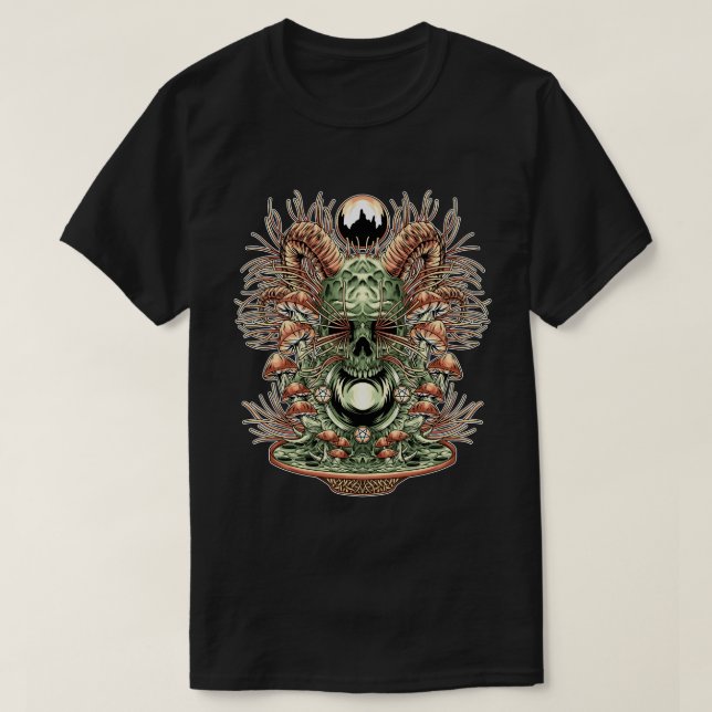 T-shirt Autel crânien psychédélique (Design devant)