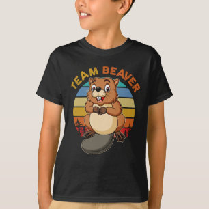 T-shirt Auteur de castors rétro Sunset Beavers