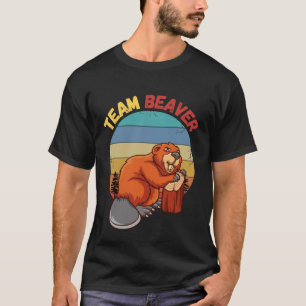 T-shirt Auteur de castors rétro Sunset Beavers