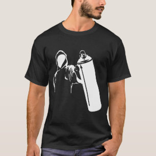 T-shirt Auteur de graffiti avec le pochoir de boîte de je