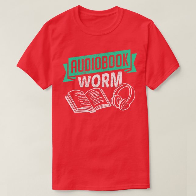T-shirt Auteur de l'histoire du ver de livre audio (Design devant)