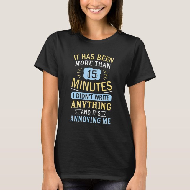 T-shirt Auteur De Plus De 15 Minutes (Devant)