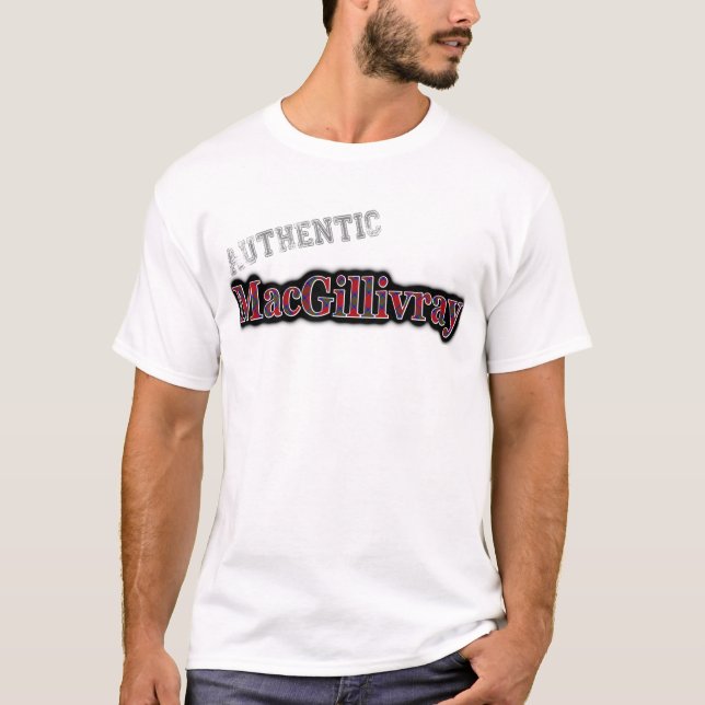 T-shirt Authentic Clan MacGillivray Tartan Nom Design (Devant)