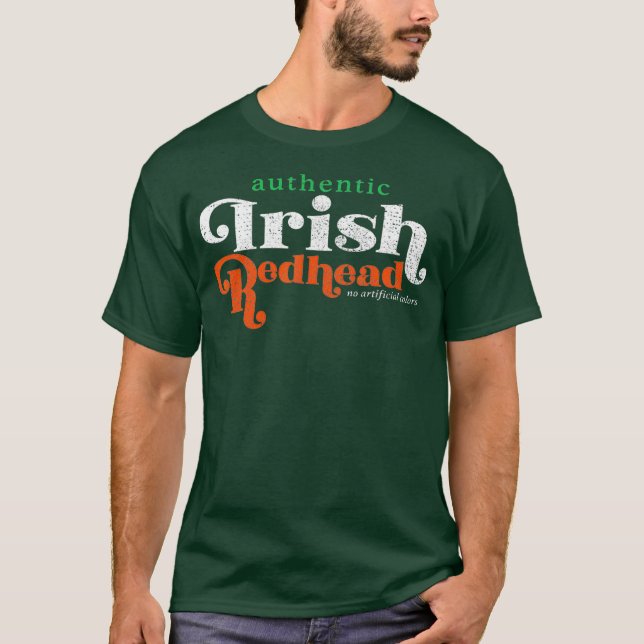T-shirt Authentic Irish Redhead Funny Red Head Gift (Devant)