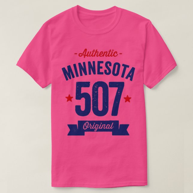 T-shirt Authentic Minnesota 507 Area Code (Design devant)