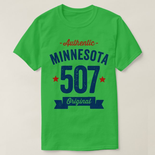 T-shirt Authentic Minnesota 507 Area Code (Design devant)