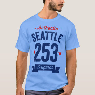 T-shirt Authentic Seattle 253 Area Code