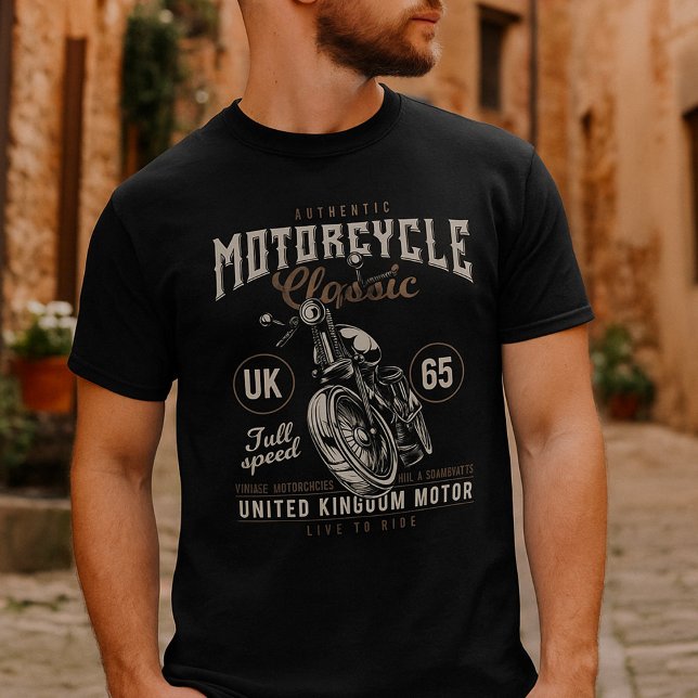 T-shirt Authentique Motorcycle Classic (Créateur téléchargé)