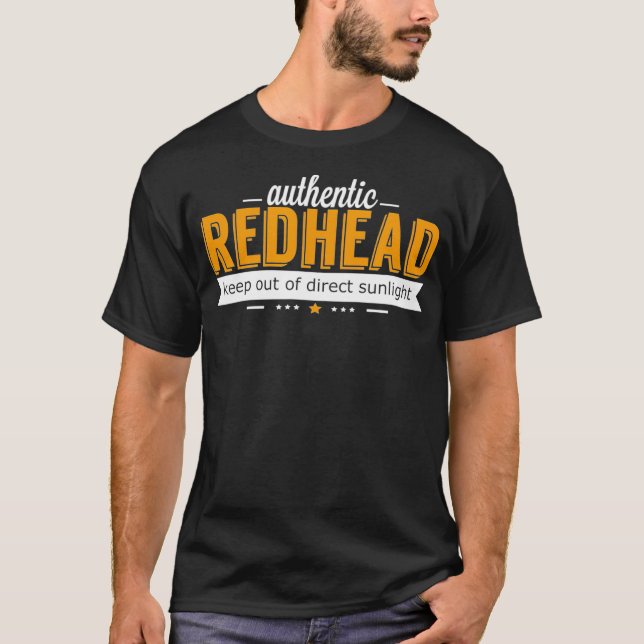 T-shirt Authentique Redhead Keep Out Direct Sunlight T Shi (Devant)