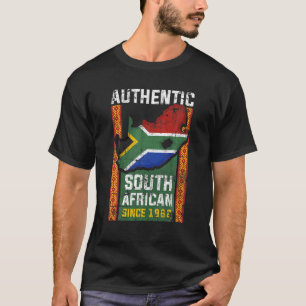 T-shirt Authentique Sud-Africain depuis 1962 Anniversaire 