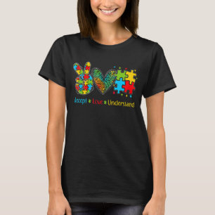 T-shirt Autism Accept Love Understand Puzzle Pieces Tie Dy