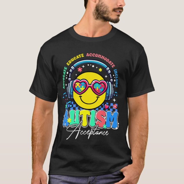 T-shirt autism acceptance (2 (Devant)