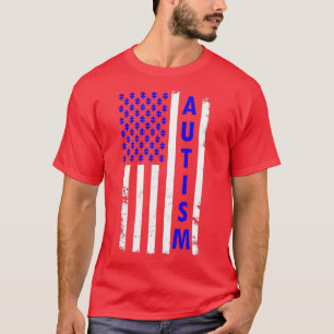 T-shirt Autism American Flag Sensibilisation sur l'autisme