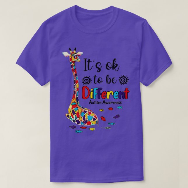 T-shirt Autism Aware Acceptance Women Kid Its Ok To Be (Design devant)
