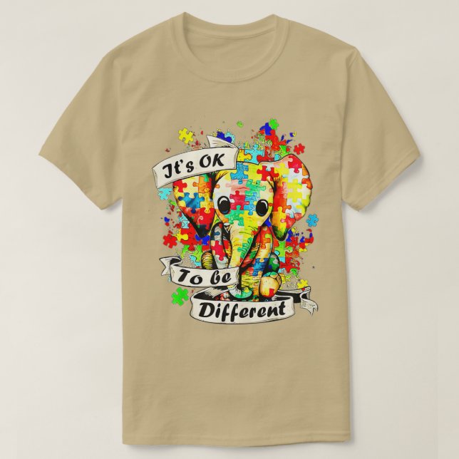 T-shirt Autism Aware Acceptance Women Kid Its Ok To Be (Design devant)