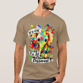 T-shirt Autism Aware Acceptance Women Kid Its Ok To Be