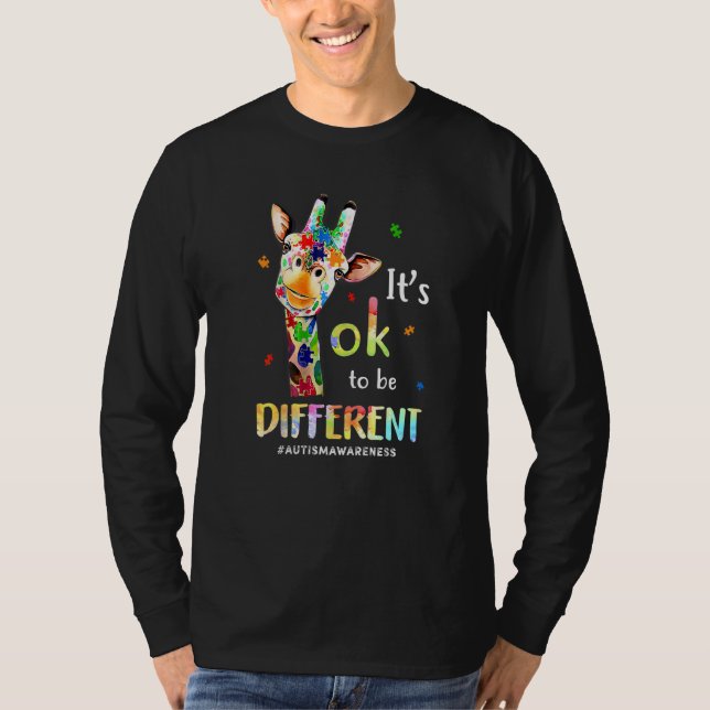 T-shirt Autism Aware Acceptance Women Kid Its Ok To Be (Devant)