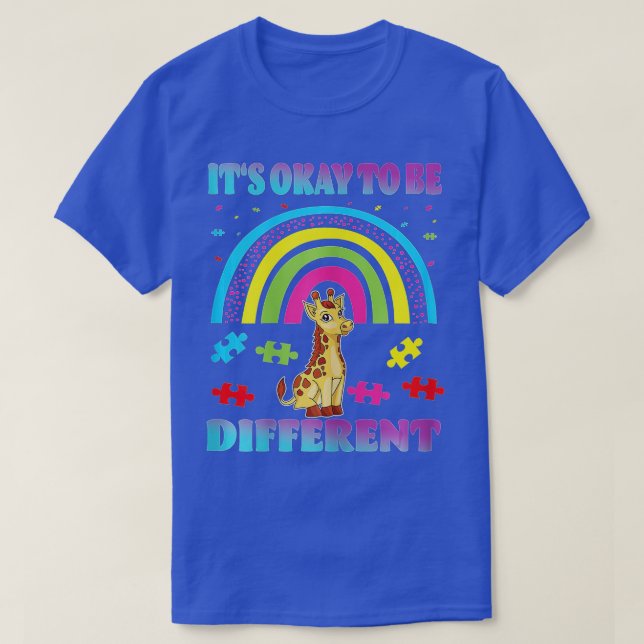 T-shirt Autism Aware Acceptance Women Kid Its Ok To Be (Design devant)