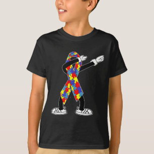 T-shirt Autism Aware Kids Dabbing Puzzle Piece Love Da
