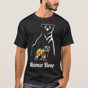 T-shirt Autism Aware Mama Bear Maman
