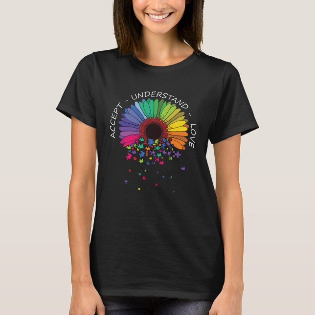 T-shirt Autism Awareness Accept Understand Love Support Au (Devant)