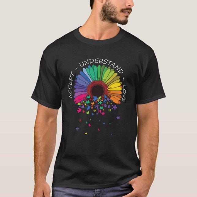 T-shirt Autism Awareness Accept Understand Love Support Au (Devant)
