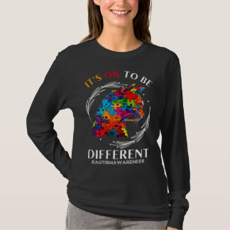 T-shirt Autism Awareness Acceptance Cats Its Ok To Be Diff