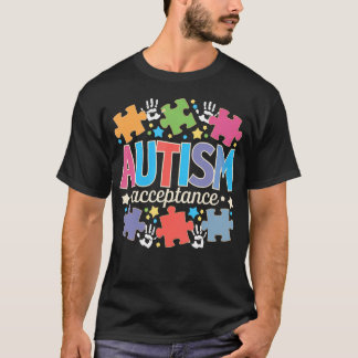 T-shirt Autism Awareness Acceptance Puzzles