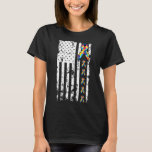 T-shirt Autism Awareness American Flag Distressed Tee<br><div class="desc">Autism Awareness American Flag Distressed Tee</div>