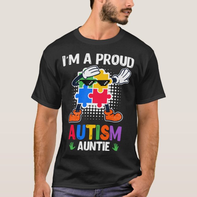 T-shirt Autism Awareness Aunt Autistic Child Diversity  2 (Devant)