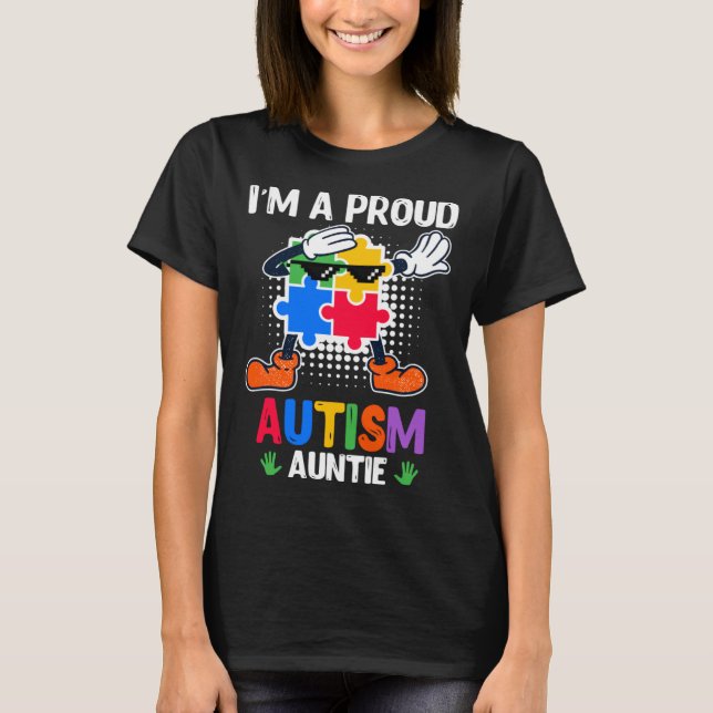 T-shirt Autism Awareness Aunt Autistic Child Diversity  2 (Devant)