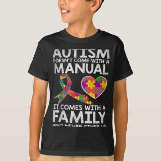 T-shirt Autism awareness autism doesn't come with a manual