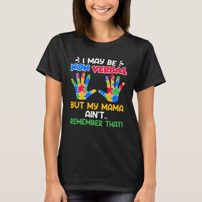 T-shirt Autism awareness autistic child Nonverbal (Devant)