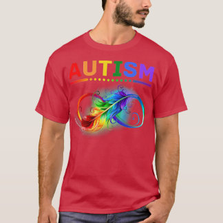 T-shirt Autism Awareness Autistic Support Feather Ribbon M
