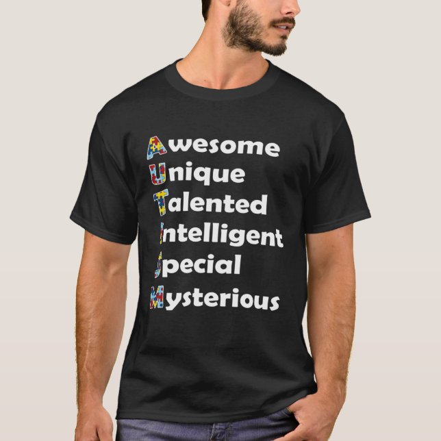 T-shirt Autism Awareness Awesome Unique Talented Intellige (Devant)