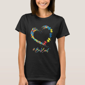 T-shirt Autism Awareness Be Kind Kindness Heart Puzzle