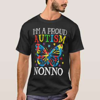 T-shirt Autism Awareness Butterfly I'm a Proud Autism Nonn