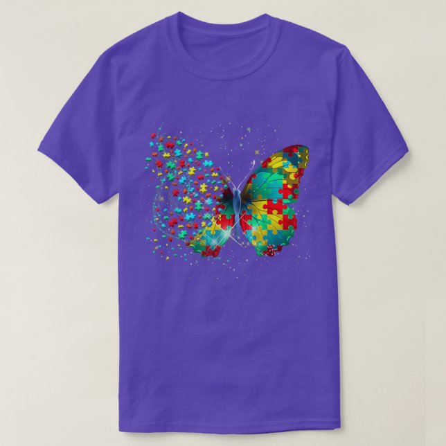 T-shirt Autism Awareness Butterfly Peace Lover Gift Men Wo (Design devant)